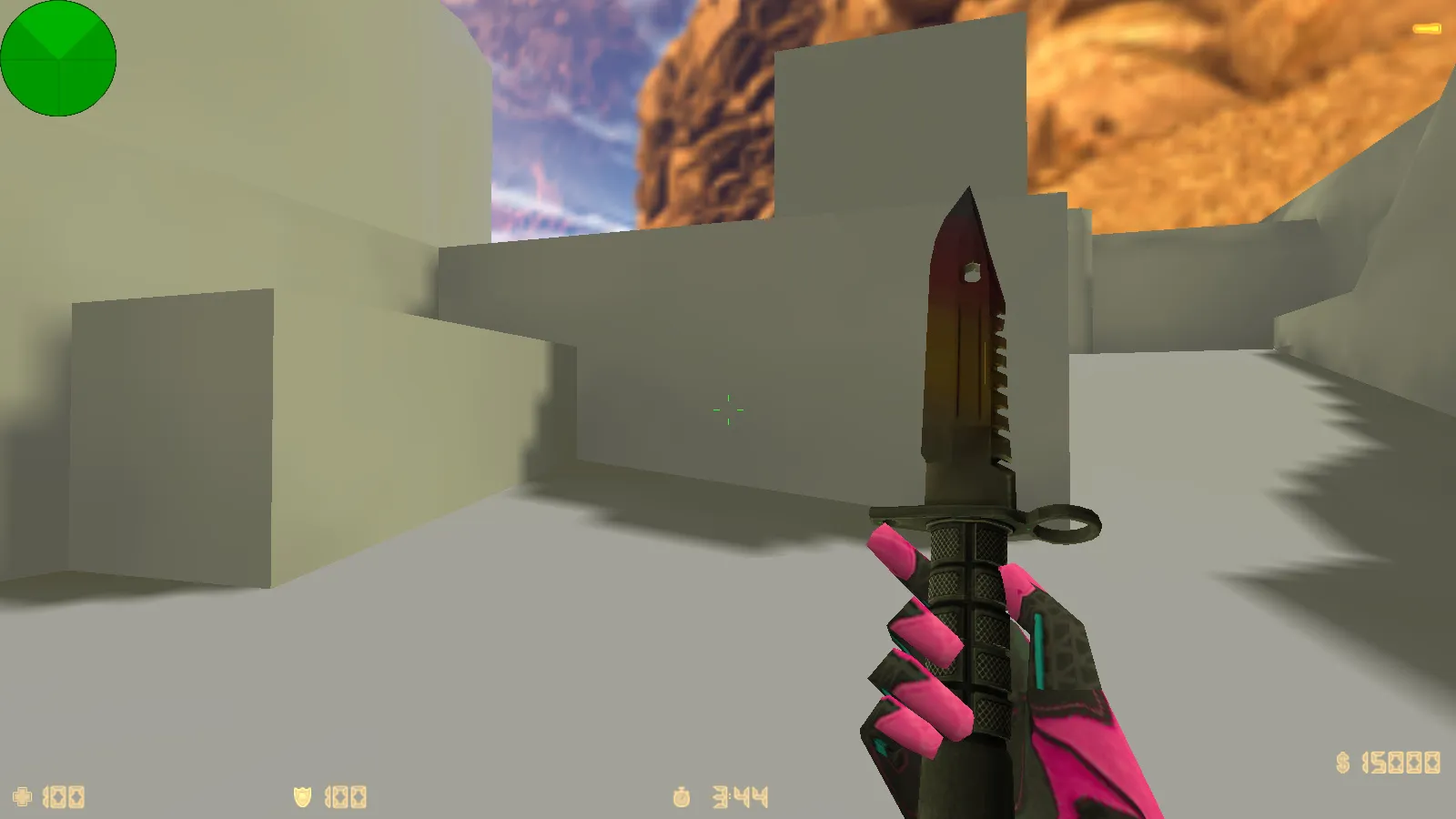 Скриншот CS 1.6 от Froky v2: темная тема меню, скины оружия, оптимизированный конфиг и стабильный запуск