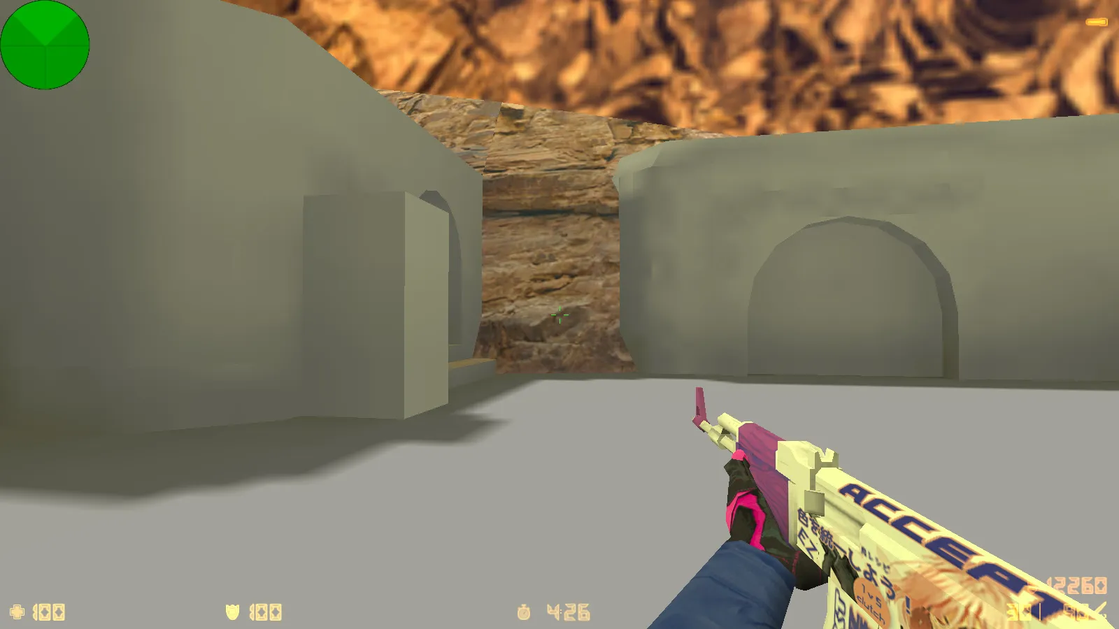 Скриншот CS 1.6 от Froky v2: темная тема меню, скины оружия, оптимизированный конфиг и стабильный запуск