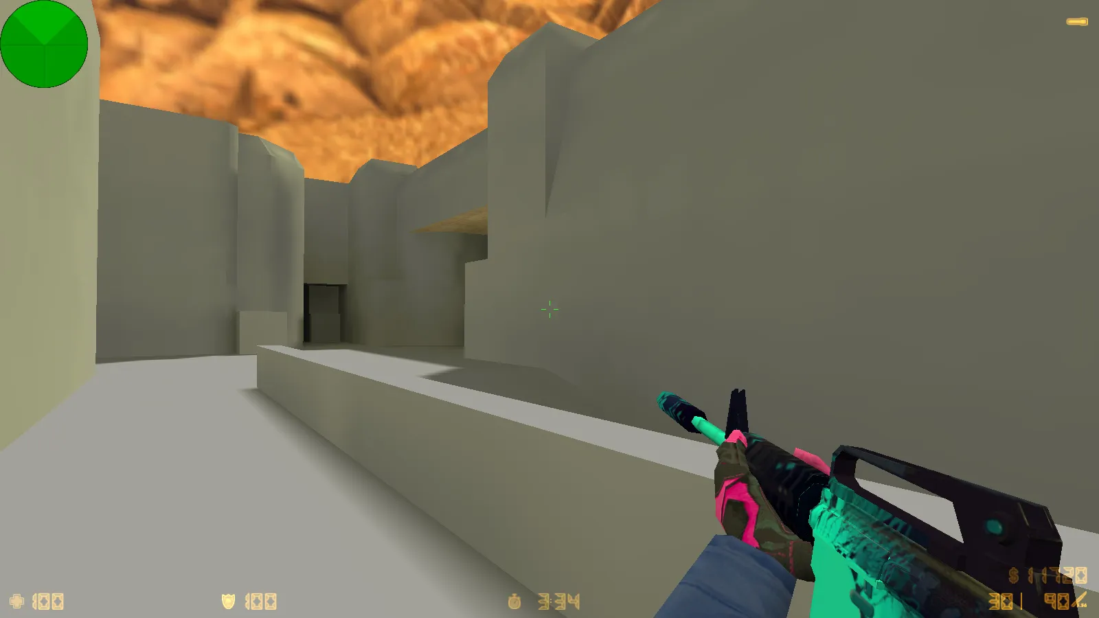 Скриншот CS 1.6 от Froky v2: темная тема меню, скины оружия, оптимизированный конфиг и стабильный запуск