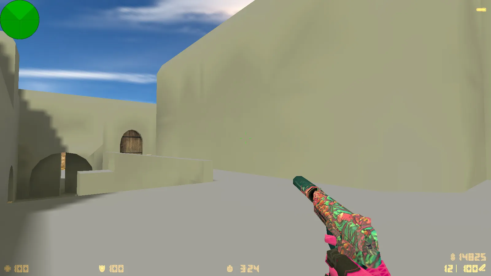 Скриншот  CS 1.6 от Froky v2: темная тема меню, скины оружия, оптимизированный конфиг и стабильный запуск