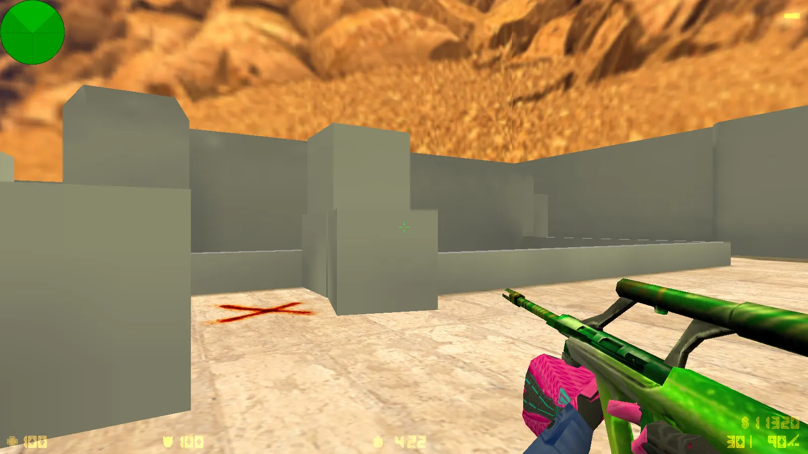 Скриншот  CS 1.6 от Froky v2: темная тема меню, скины оружия, оптимизированный конфиг и стабильный запуск