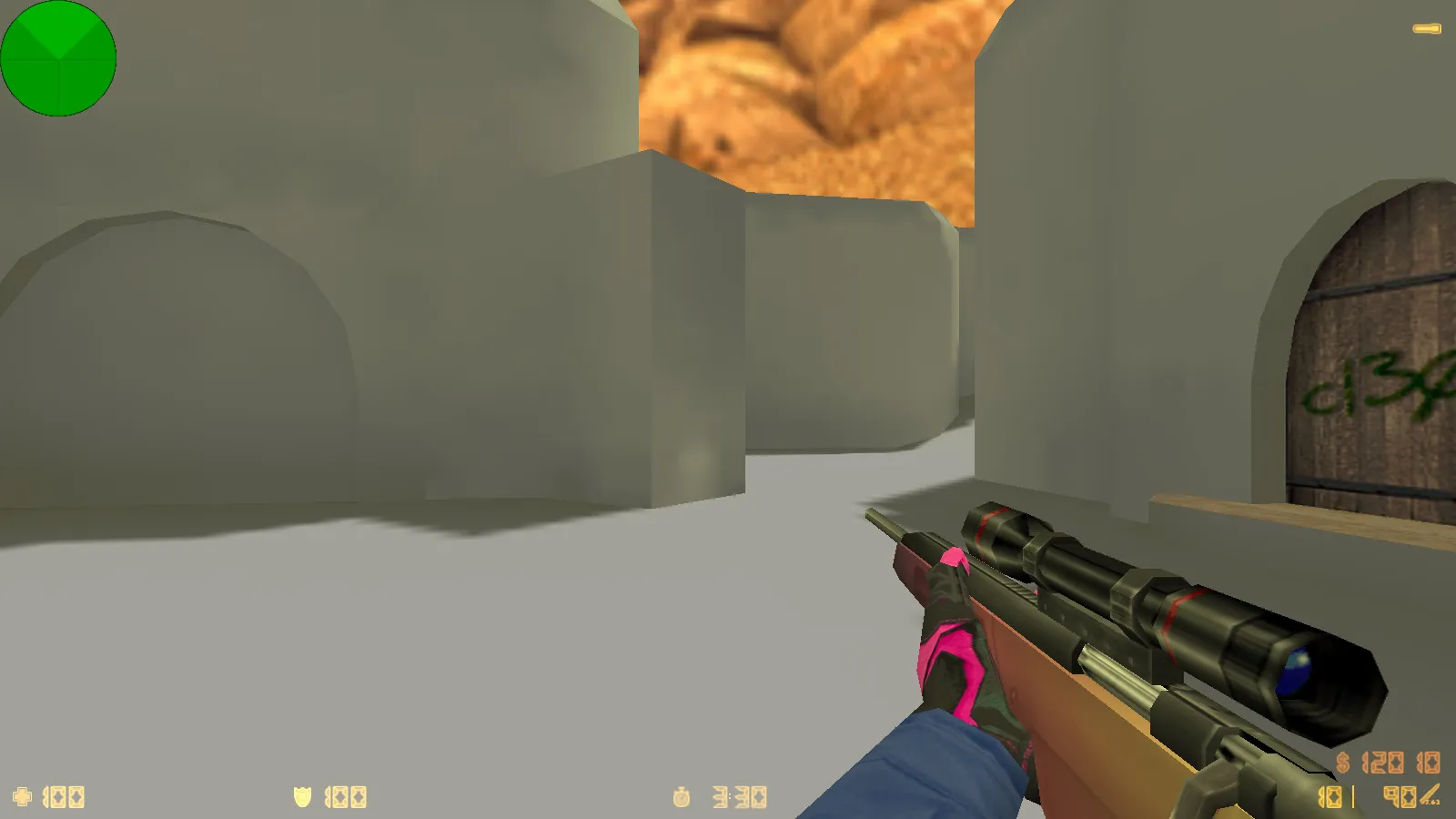 Скриншот  CS 1.6 от Froky v2: темная тема меню, скины оружия, оптимизированный конфиг и стабильный запуск