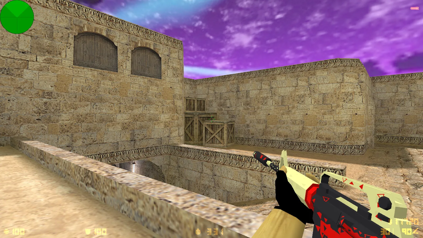 Скриншот CS 1.6 от FURY1111: блогерская сборка с 7 модами, черно-красные скины, красное меню, оптимизированный config.cfg