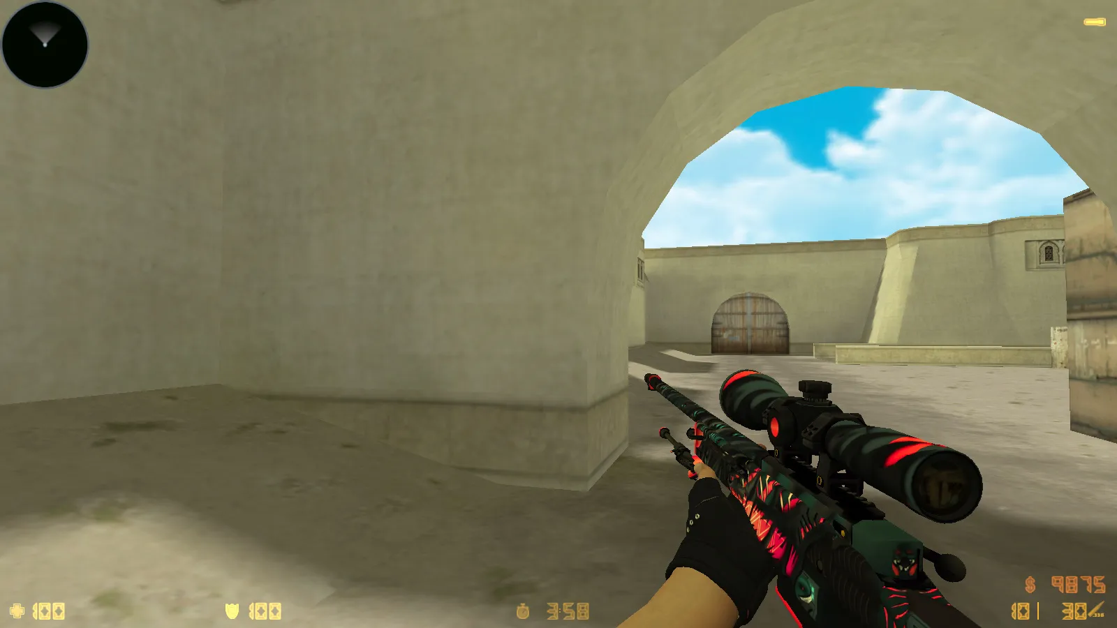 Скриншот  CS 1.6 CS GO V2: 12 обновок, 30 скинов оружия и перчатки, темное меню, звуки, музыка, конфиг