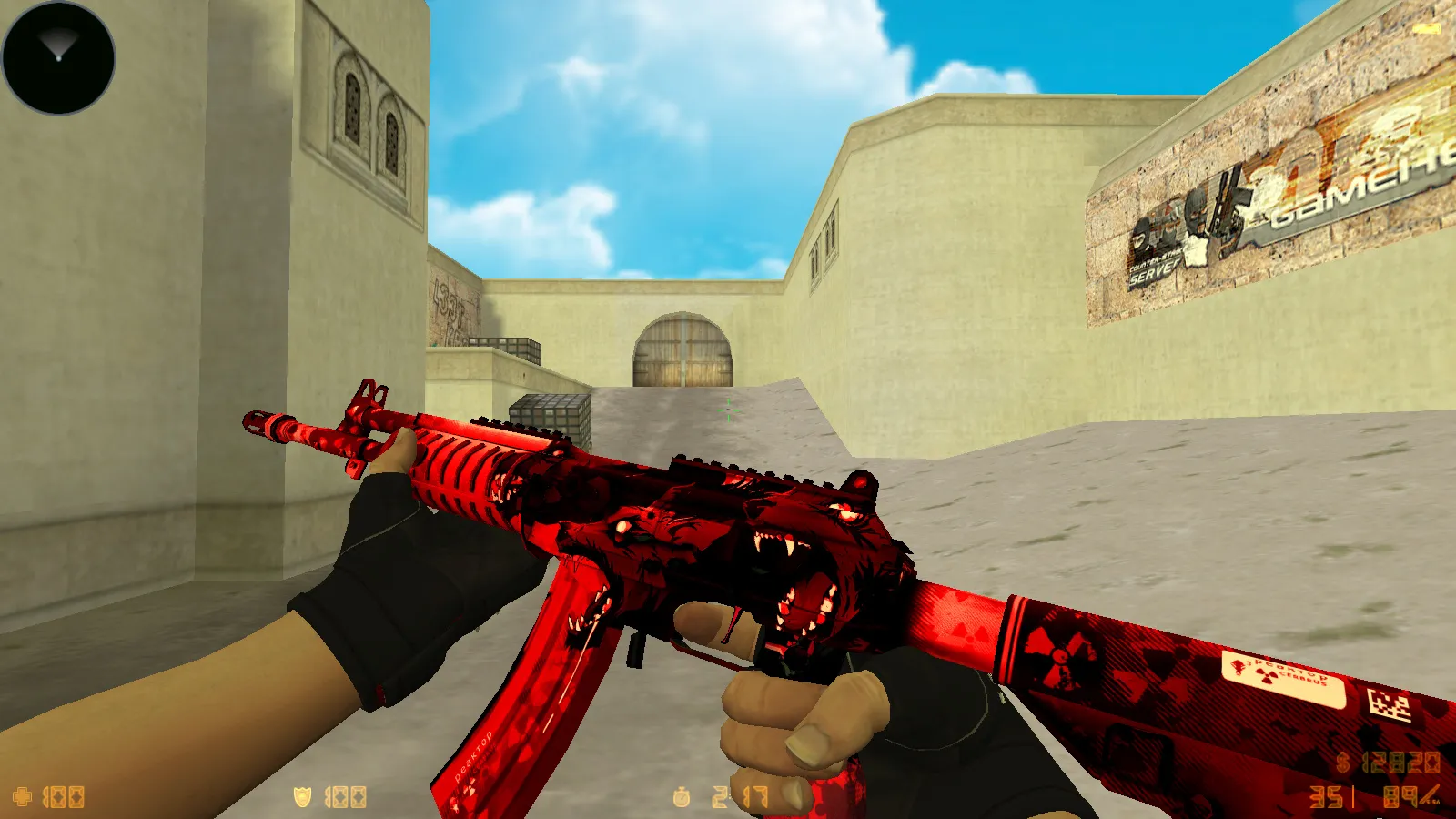 Скриншот  CS 1.6 CS GO V2: 12 обновок, 30 скинов оружия и перчатки, темное меню, звуки, музыка, конфиг