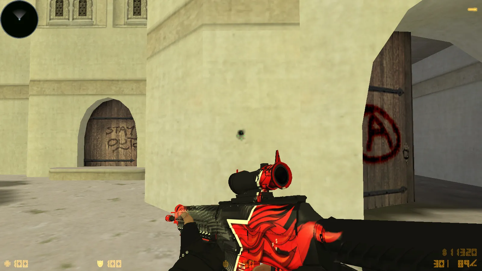 Скриншот  CS 1.6 CS GO V2: 12 обновок, 30 скинов оружия и перчатки, темное меню, звуки, музыка, конфиг