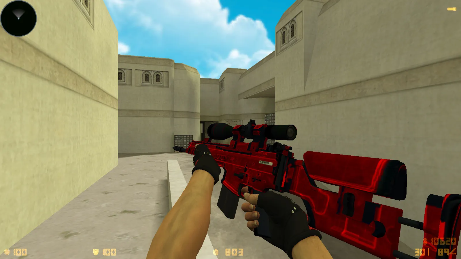 Скриншот  CS 1.6 CS GO V2: 12 обновок, 30 скинов оружия и перчатки, темное меню, звуки, музыка, конфиг