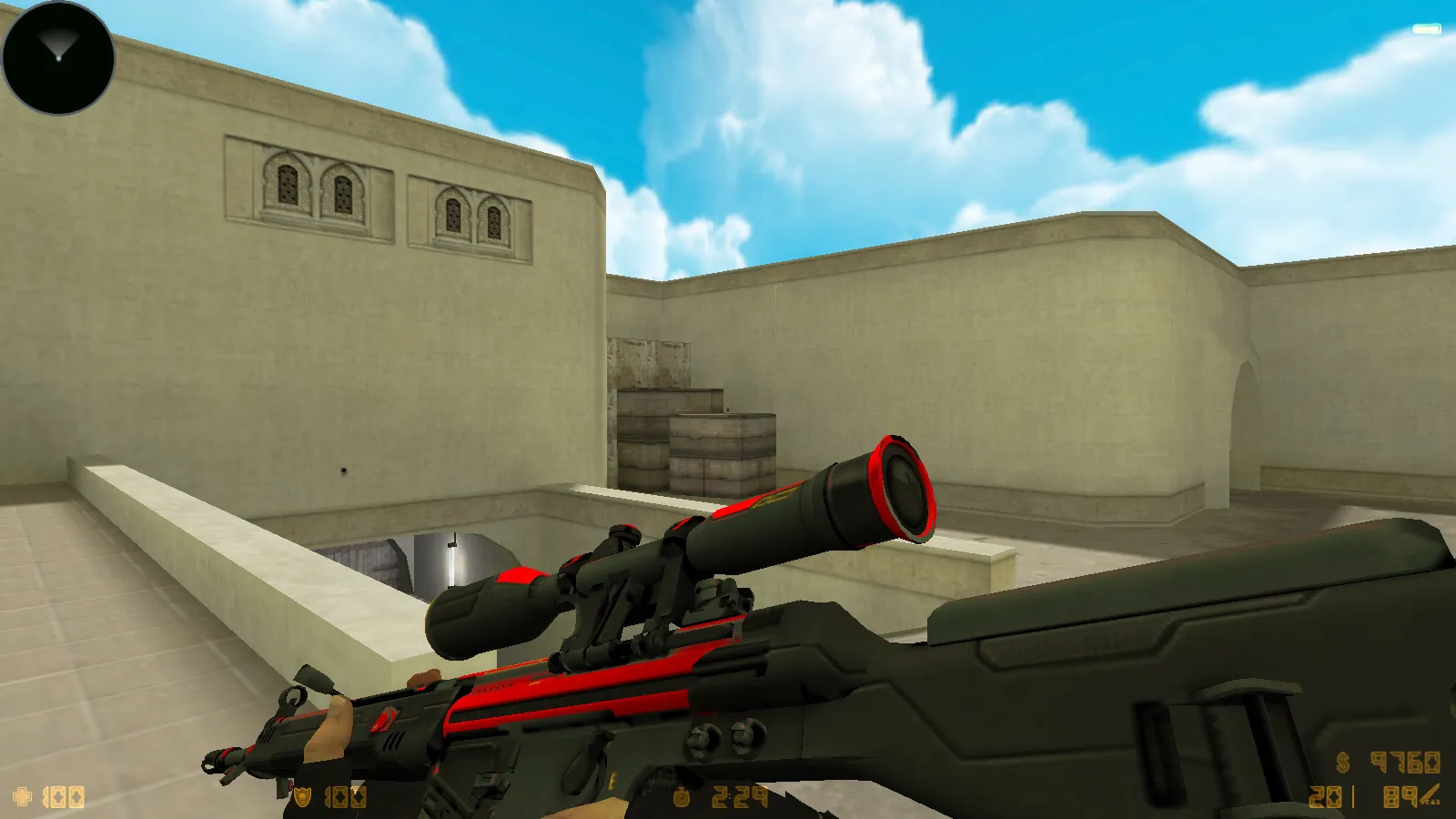 Скриншот  CS 1.6 CS GO V2: 12 обновок, 30 скинов оружия и перчатки, темное меню, звуки, музыка, конфиг