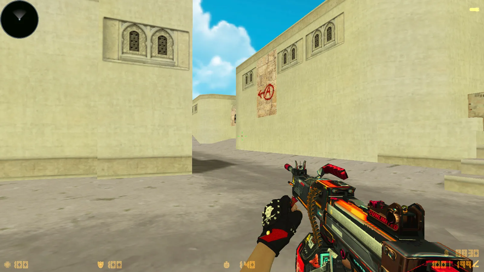 Скриншот  CS 1.6 CS GO V2: 12 обновок, 30 скинов оружия и перчатки, темное меню, звуки, музыка, конфиг