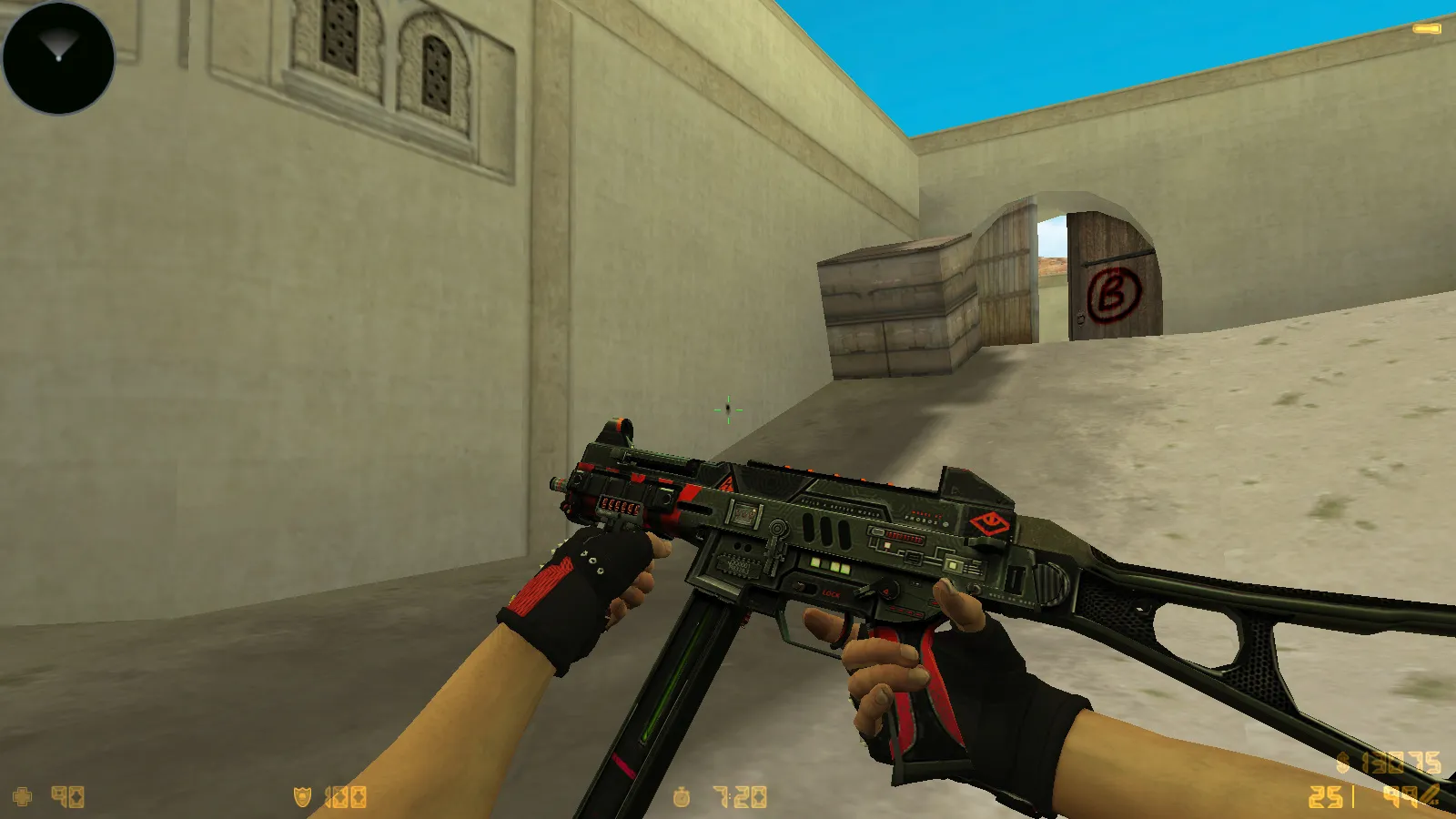 Скриншот  CS 1.6 CS GO V2: 12 обновок, 30 скинов оружия и перчатки, темное меню, звуки, музыка, конфиг