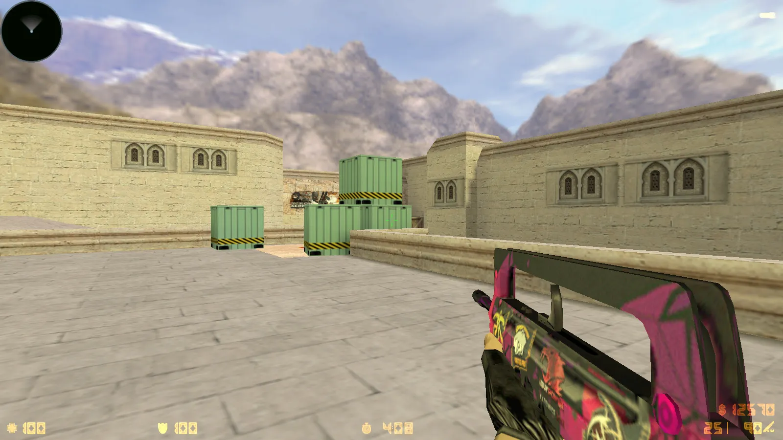 Скриншот  CS 1.6 CS GO v3 без анимации: скины, звуки и черное меню, оптимизированный конфиг, без рисков и автоконнекта