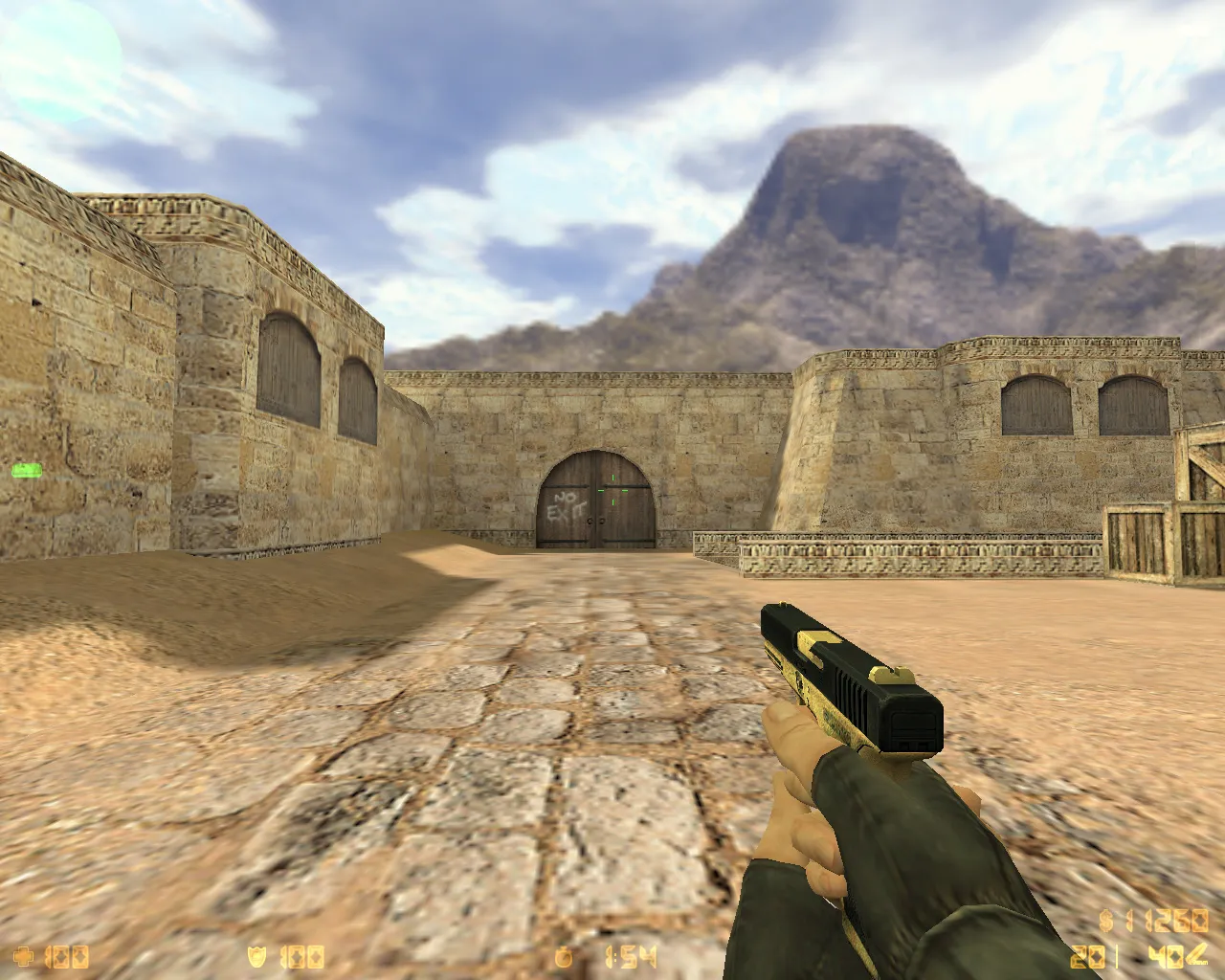 Скриншот  Золотую CS 1.6: скины, темная тема меню, 27 золотых моделей оружия и оптимизированный конфиг