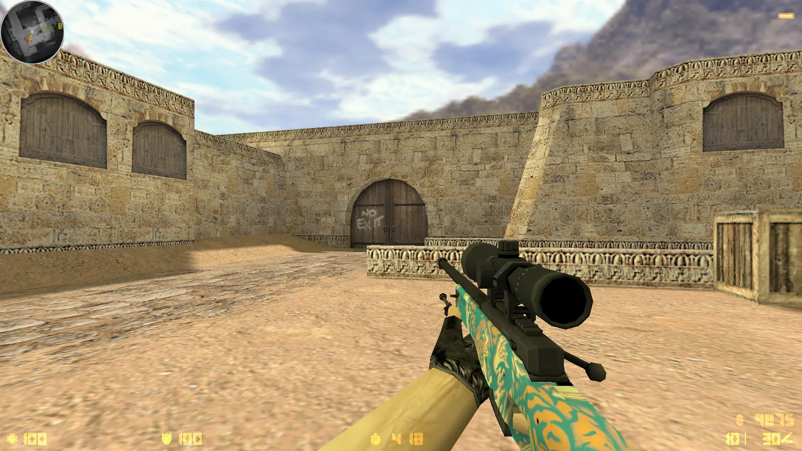 Скриншот  CS 1.6 Havoc сборка: 29 скинов оружия, темное меню, звуки и музыка, оптимизированный конфиг, стабильный запуск