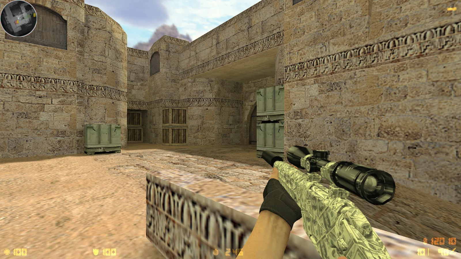 Скриншот  CS 1.6 Havoc сборка: 29 скинов оружия, темное меню, звуки и музыка, оптимизированный конфиг, стабильный запуск