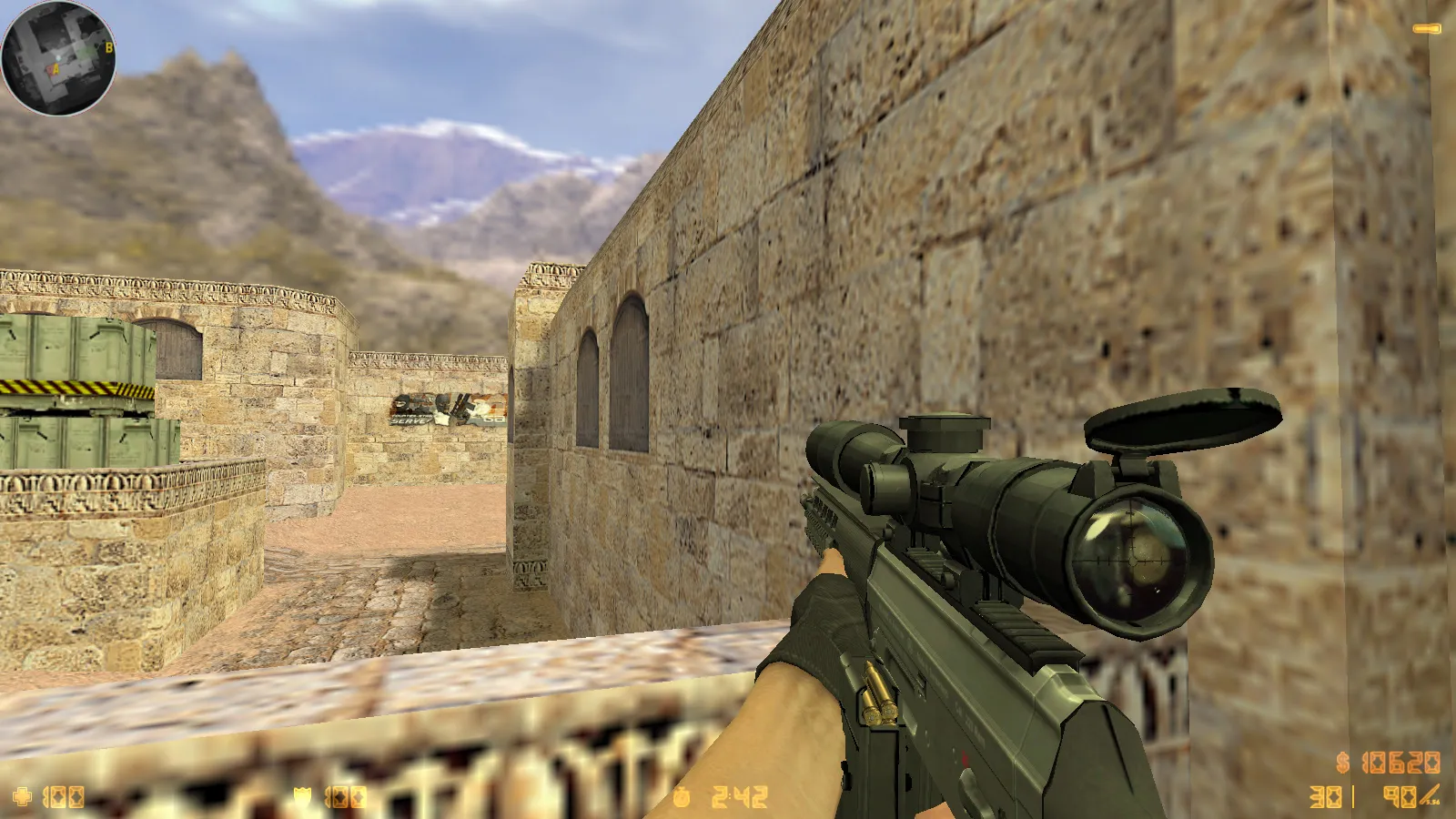 Скриншот  CS 1.6 Havoc сборка: 29 скинов оружия, темное меню, звуки и музыка, оптимизированный конфиг, стабильный запуск