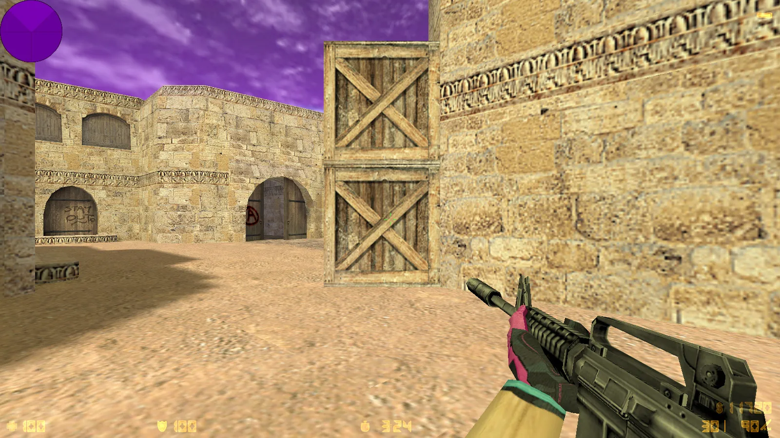 Скриншот CS 1.6 от hoss: блогерская сборка с 9 новинками, скинами, звуками, черным меню и оптимизированным конфигом