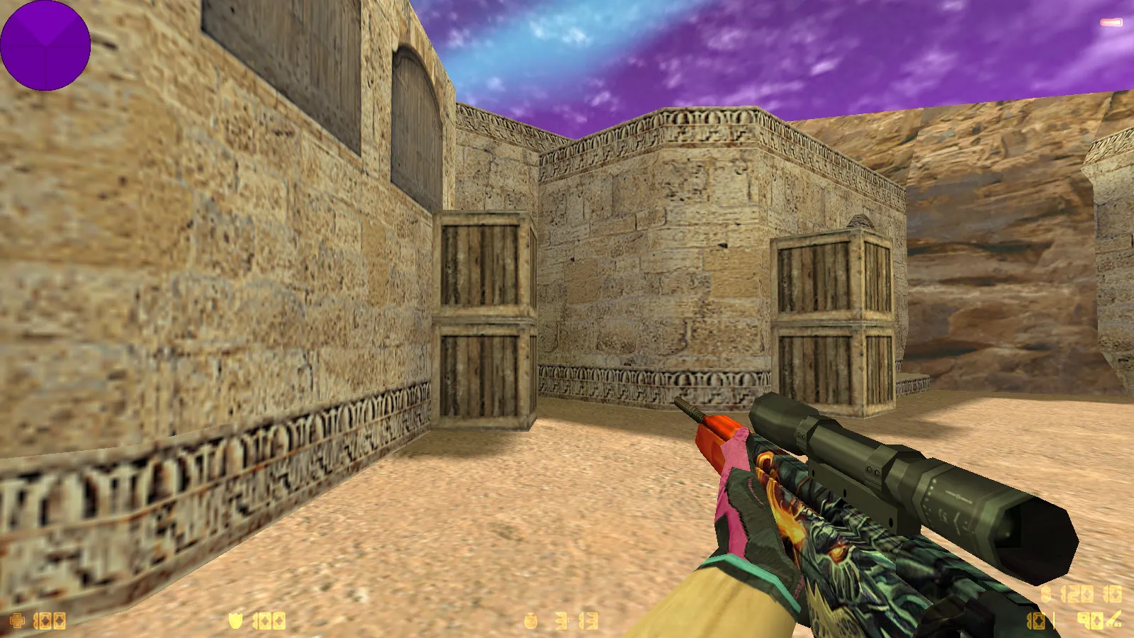 Скриншот  CS 1.6 от hoss: блогерская сборка с 9 новинками, скинами, звуками, черным меню и оптимизированным конфигом