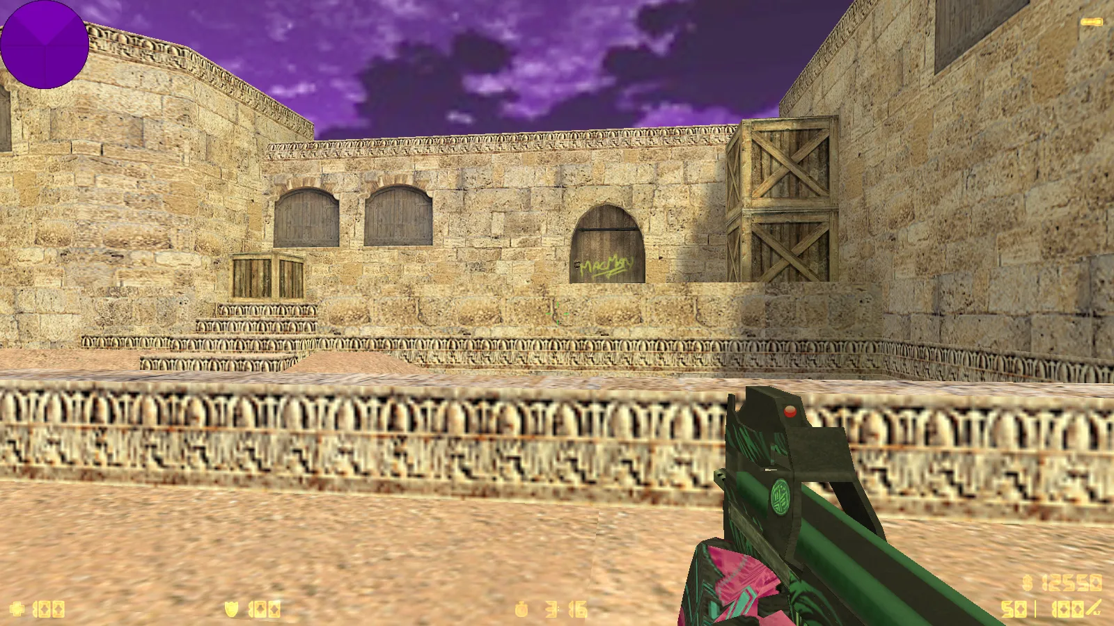 Скриншот  CS 1.6 от hoss: блогерская сборка с 9 новинками, скинами, звуками, черным меню и оптимизированным конфигом