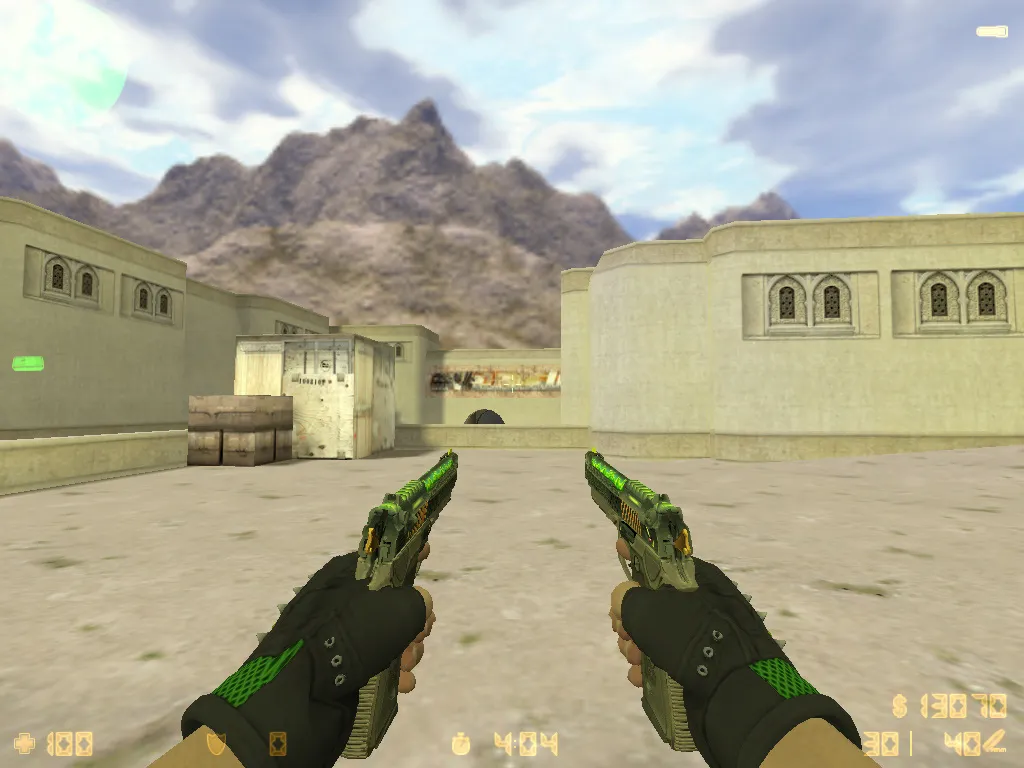 Скриншот  CS 1.6 «Гидра» сборка: скины Hydra, CS:GO гранаты, меню в зелёных тонах и стабильный запуск