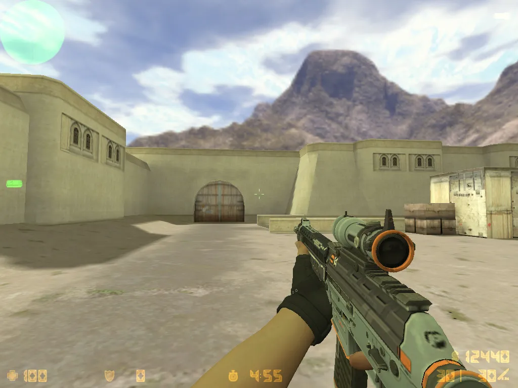 Скриншот  CS 1.6 «Гидра» сборка: скины Hydra, CS:GO гранаты, меню в зелёных тонах и стабильный запуск