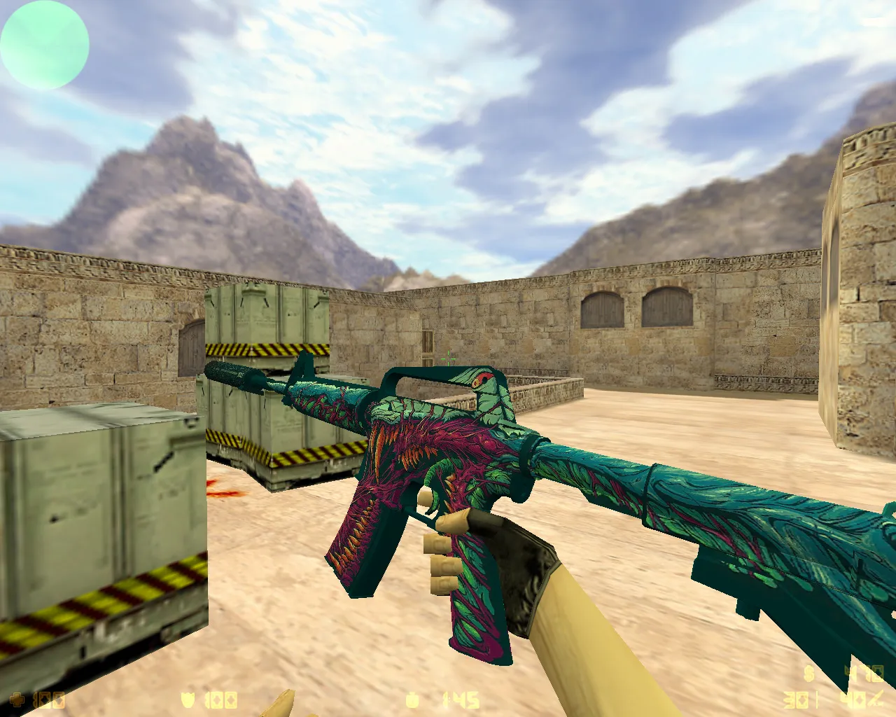 Скриншот  CS 1.6 «Скоростной зверь» — скины, красно-синие модели игроков, темное меню и оптимизированный config