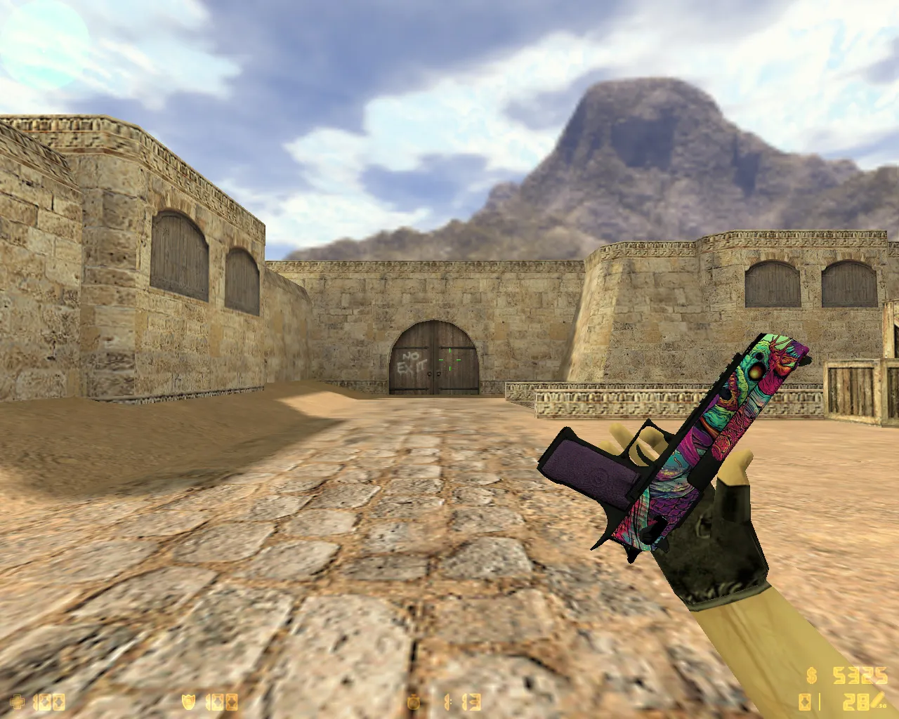 Скриншот  CS 1.6 «Скоростной зверь» — скины, красно-синие модели игроков, темное меню и оптимизированный config