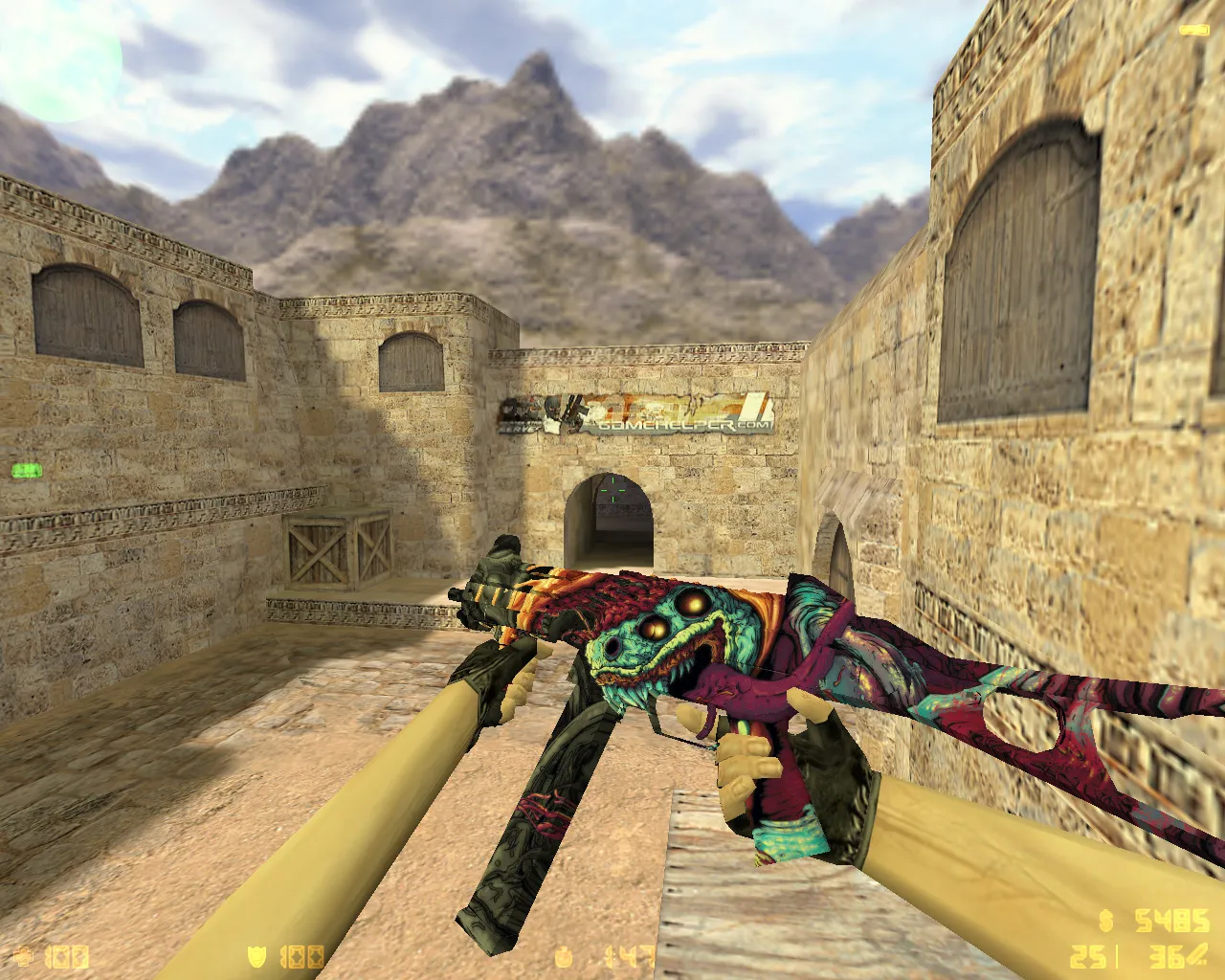 Скриншот  CS 1.6 «Скоростной зверь» — скины, красно-синие модели игроков, темное меню и оптимизированный config