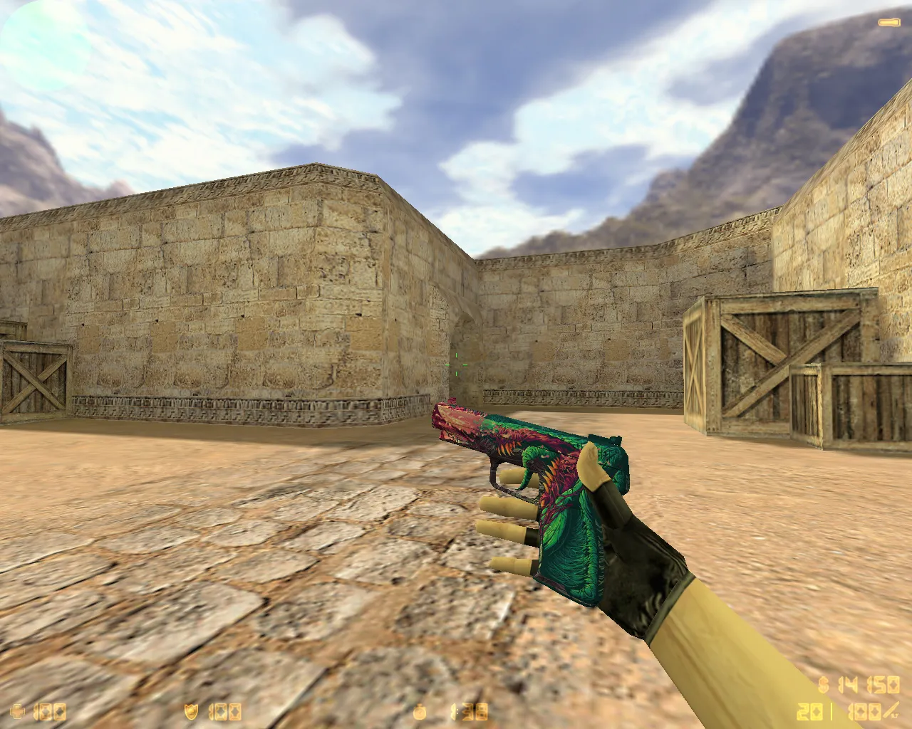 Скриншот  CS 1.6 «Скоростной зверь» — скины, красно-синие модели игроков, темное меню и оптимизированный config