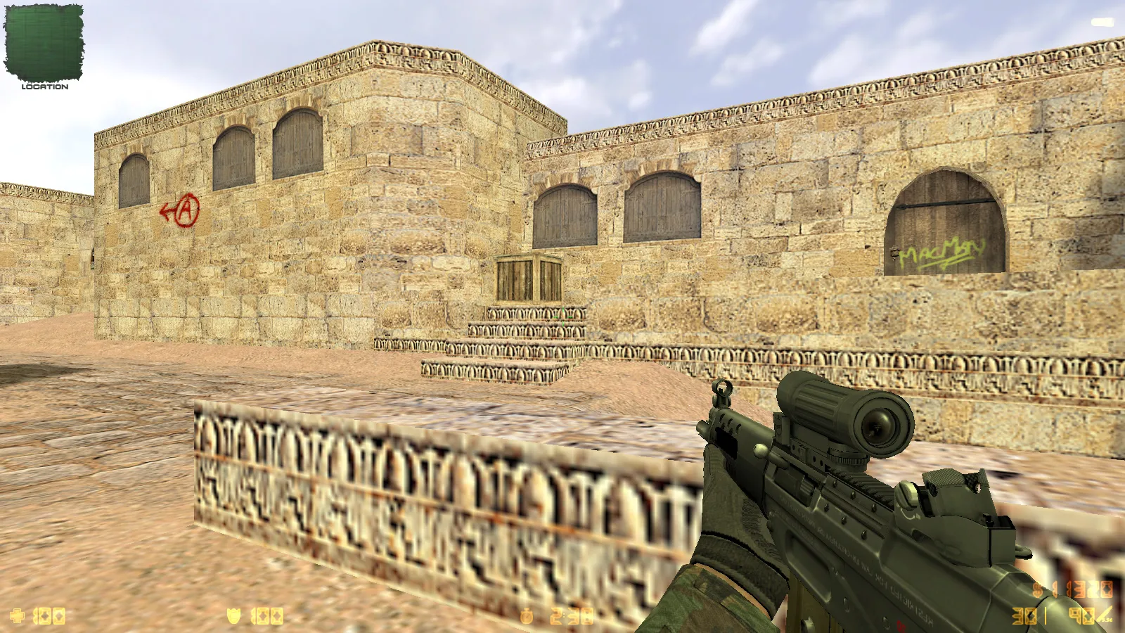 Скриншот  CS 1.6 iPlay: сборка с HD оружием, черным меню, звуками и оптимизированным конфигом