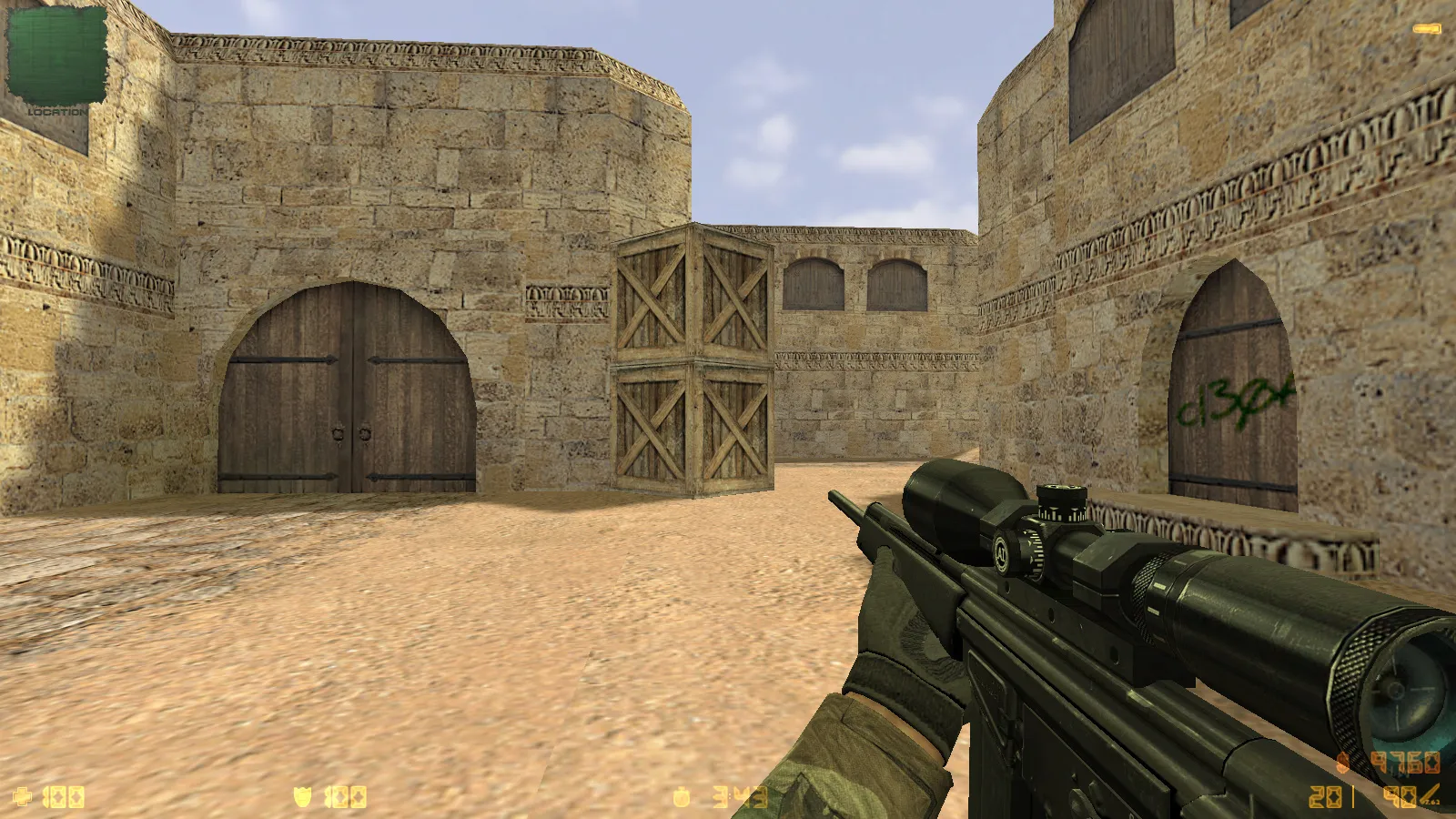 Скриншот  CS 1.6 iPlay: сборка с HD оружием, черным меню, звуками и оптимизированным конфигом