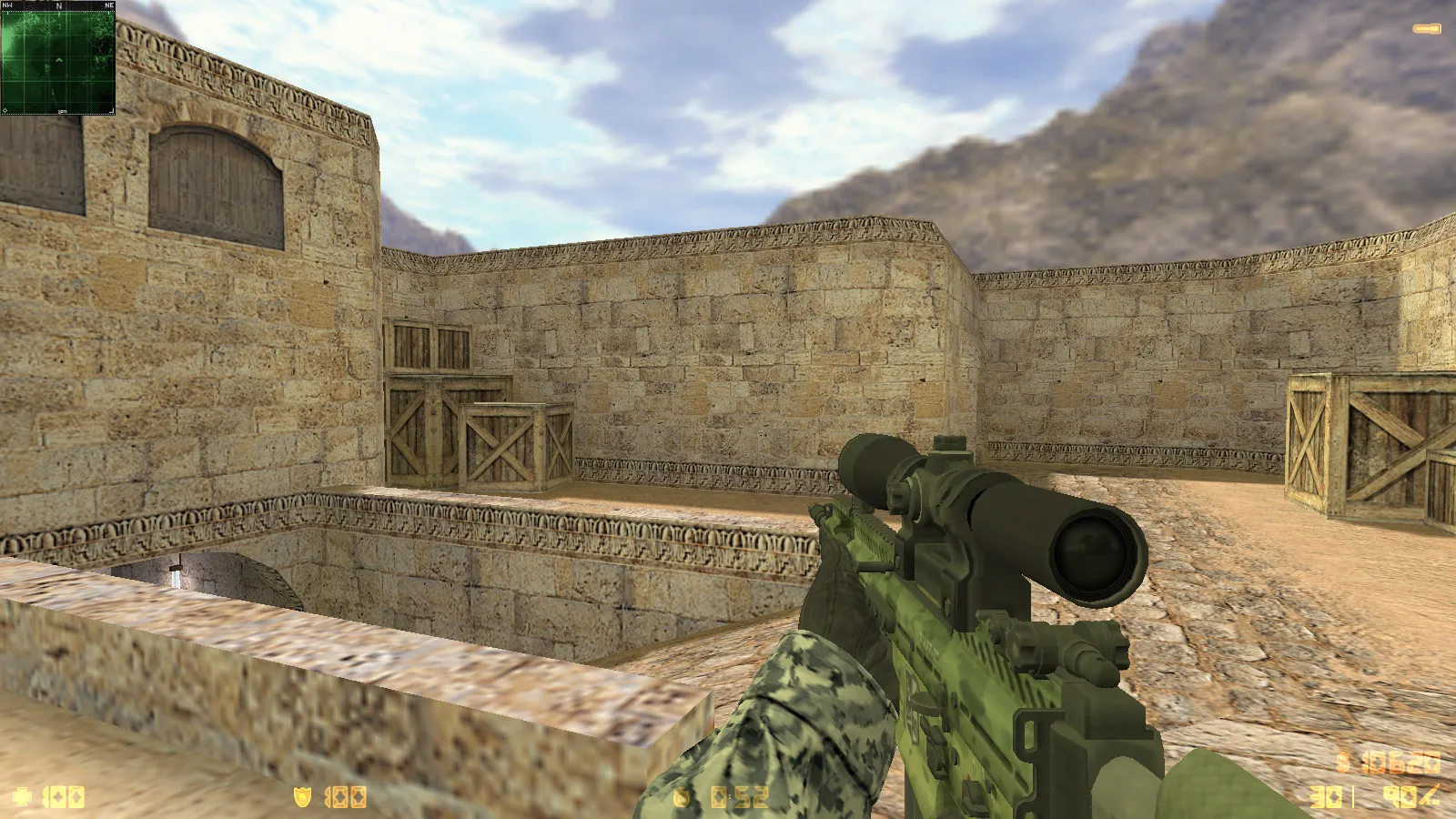 Скриншот  CS 1.6 Улучшенная сборка: оптимизация, чистый config.cfg, защита от MasterServer-подмены, Steam/Non-Steam, рейты 100k