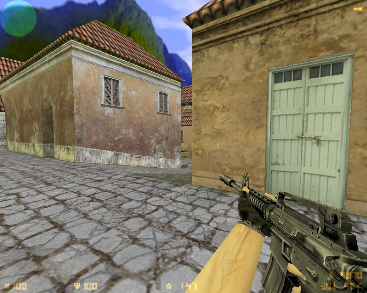 Скриншот  CS 1.6 Инфекция: тематические модели L33T и GIGN в масках, темная тема меню, фон, оптимизированный конфиг