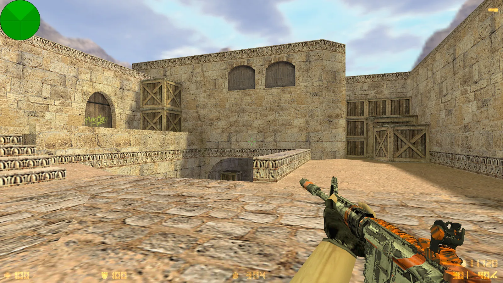 Скриншот CS 1.6 от Infi1337: блогерская сборка с v_/p_/w_ оружием, скинами, звуками, музыкой и оптимизированным конфигом