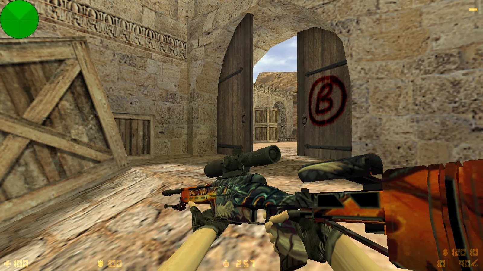 Скриншот  CS 1.6 от Infi1337: блогерская сборка с v_/p_/w_ оружием, скинами, звуками, музыкой и оптимизированным конфигом