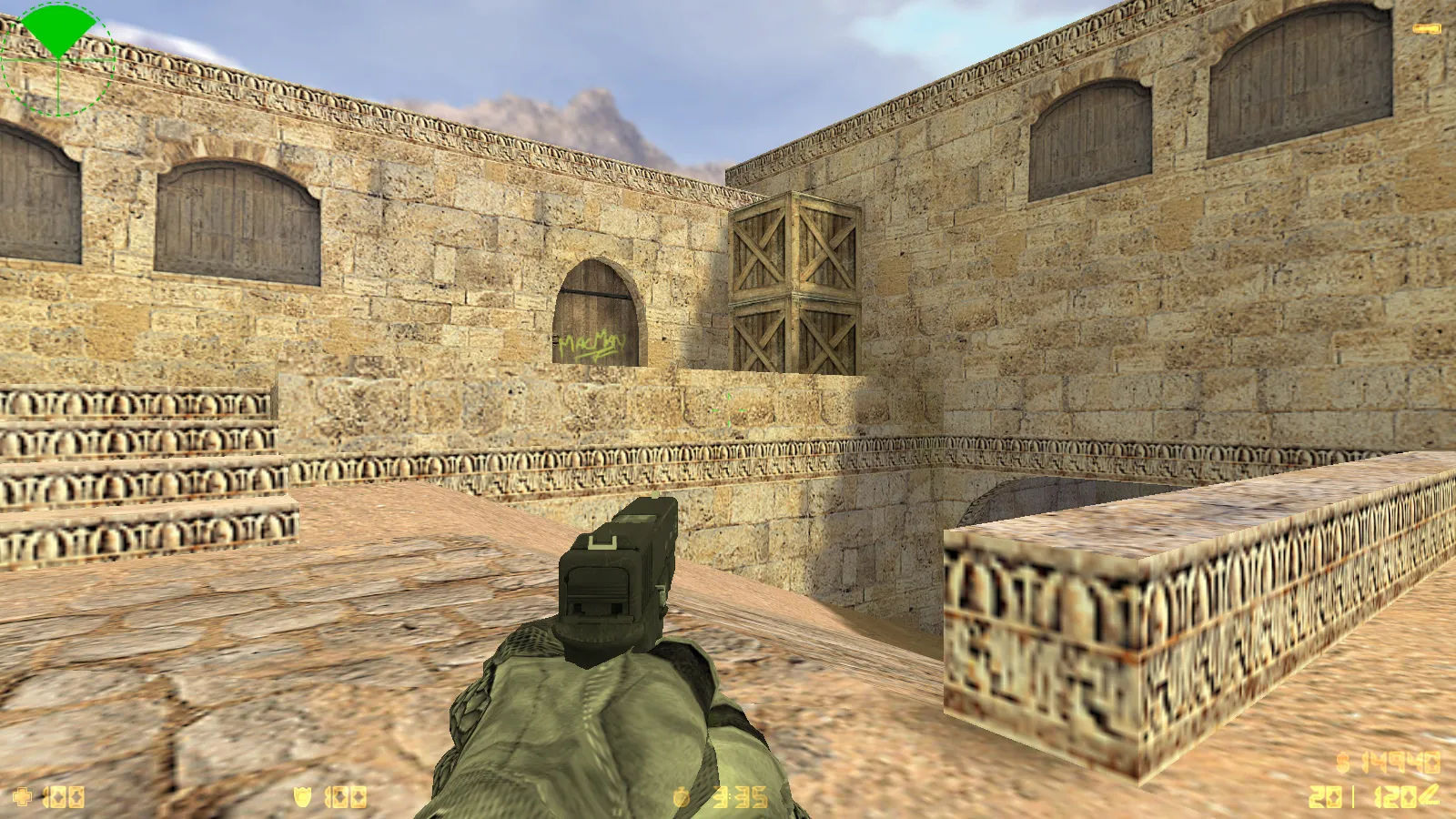 Скриншот  CS 1.6 Insane — сборка с 29 моделями оружия, темным меню, новыми перчатками, звуками и оптимизированным config.cfg