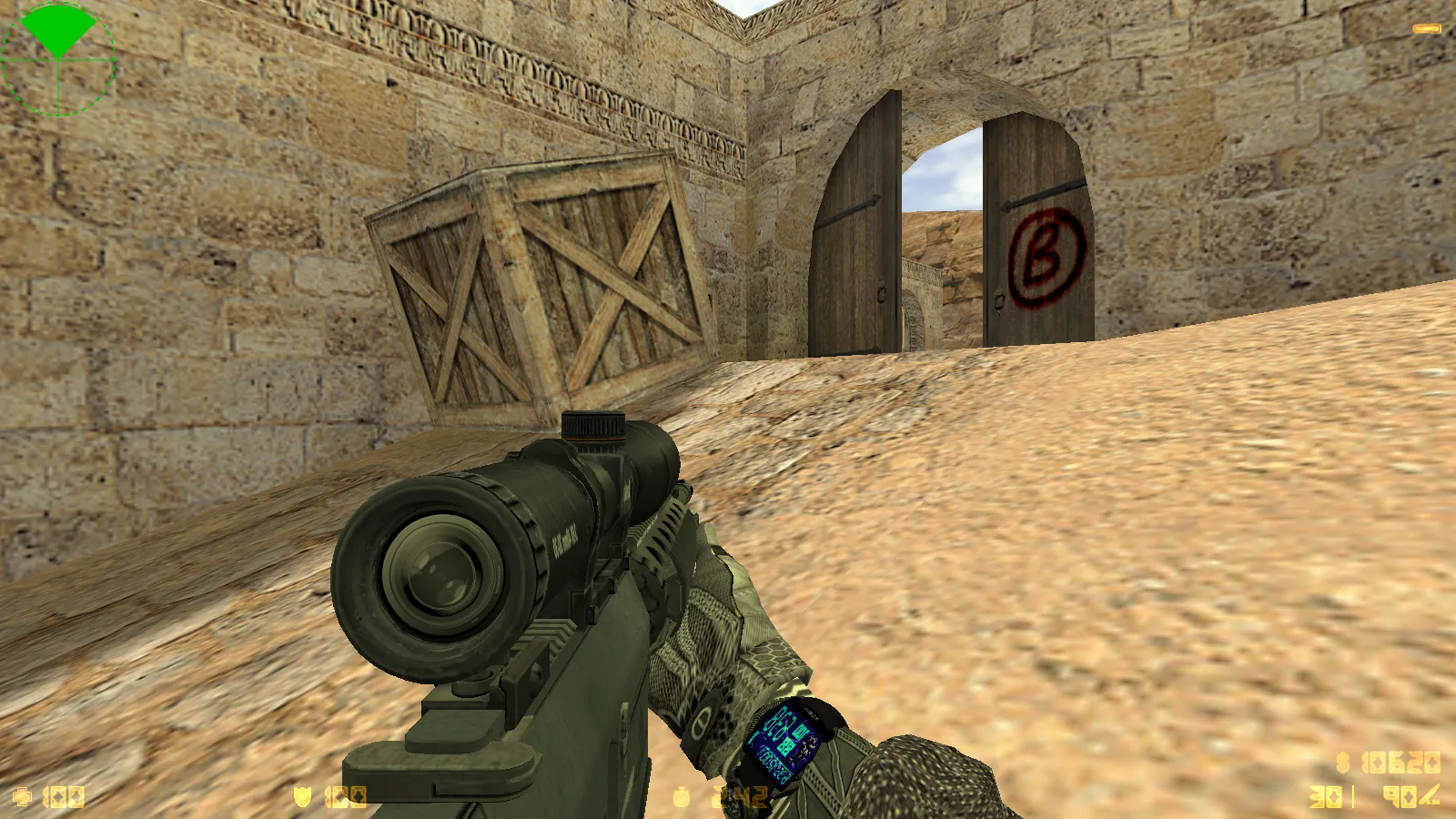 Скриншот  CS 1.6 Insane — сборка с 29 моделями оружия, темным меню, новыми перчатками, звуками и оптимизированным config.cfg