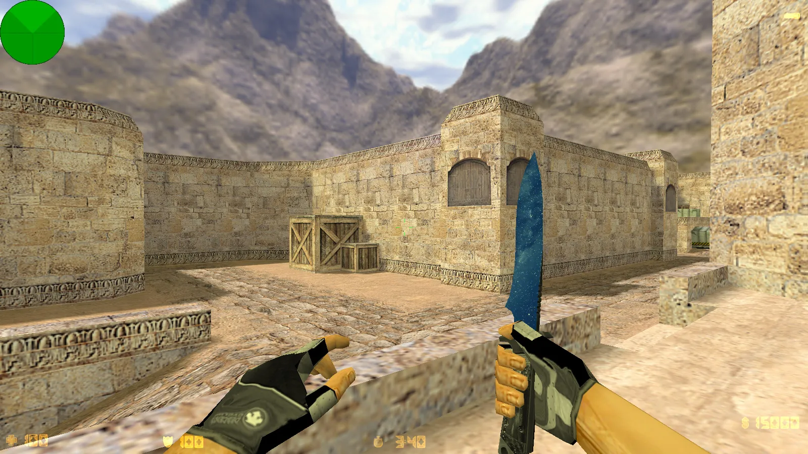 Скриншот CS 1.6 от JERRY: блогерская сборка с CS2-скинами, звуками, музыкой меню и стабильным FPS