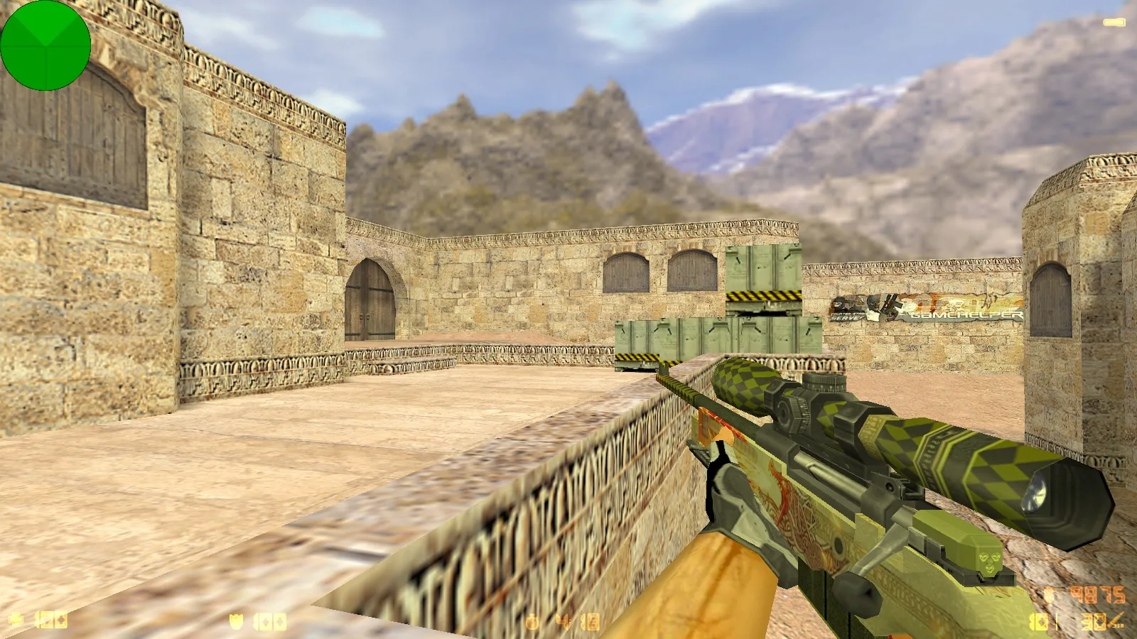 Скриншот CS 1.6 от JERRY: блогерская сборка с CS2-скинами, звуками, музыкой меню и стабильным FPS