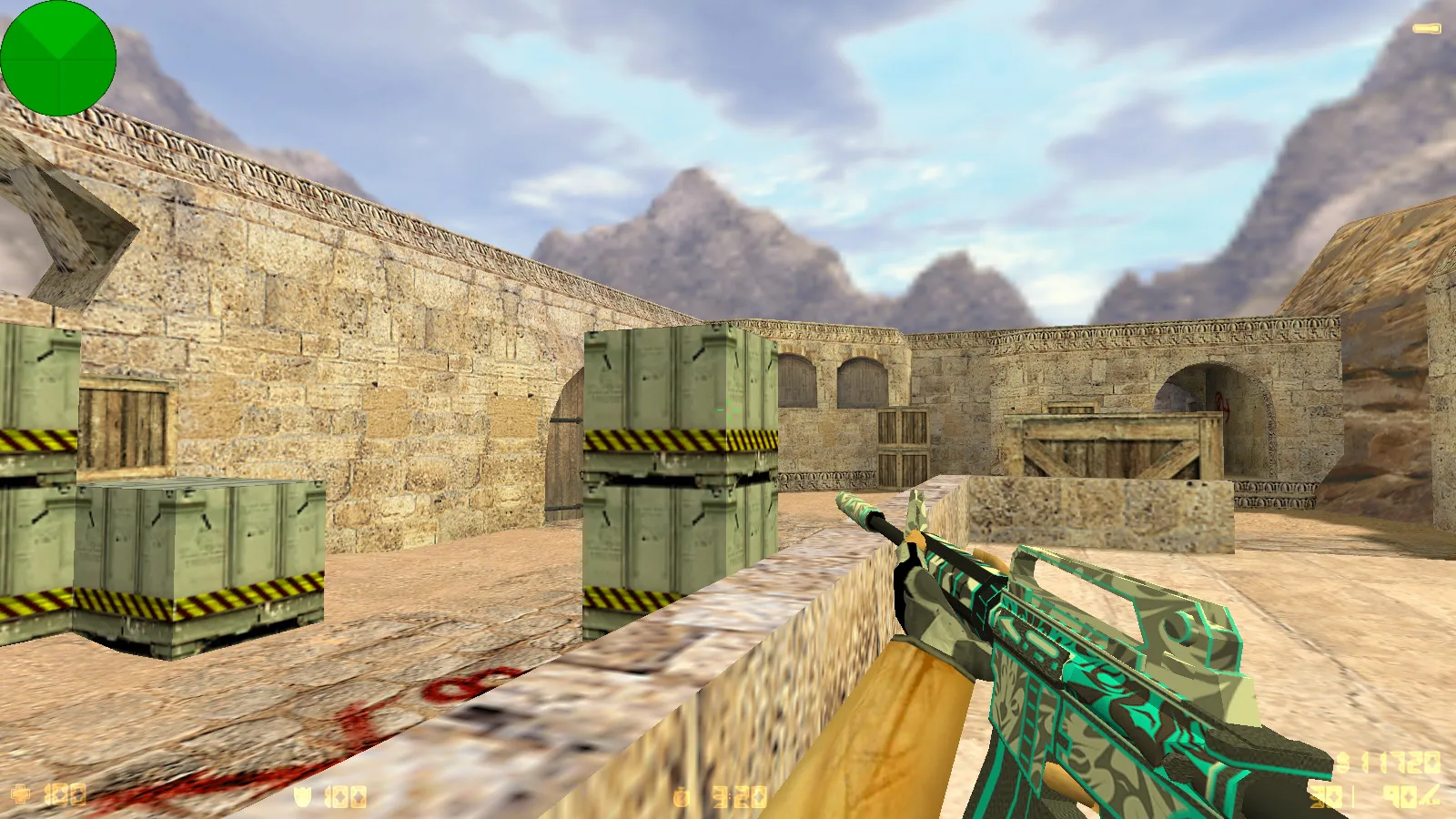 Скриншот  CS 1.6 от JERRY: блогерская сборка с CS2-скинами, звуками, музыкой меню и стабильным FPS