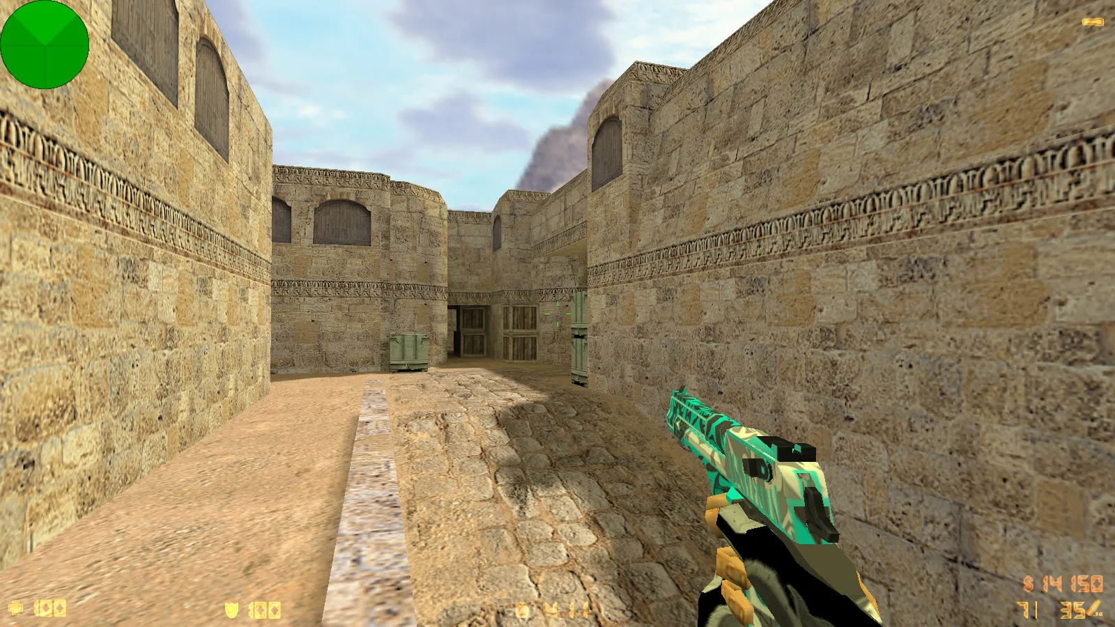 Скриншот  CS 1.6 от JERRY: блогерская сборка с CS2-скинами, звуками, музыкой меню и стабильным FPS