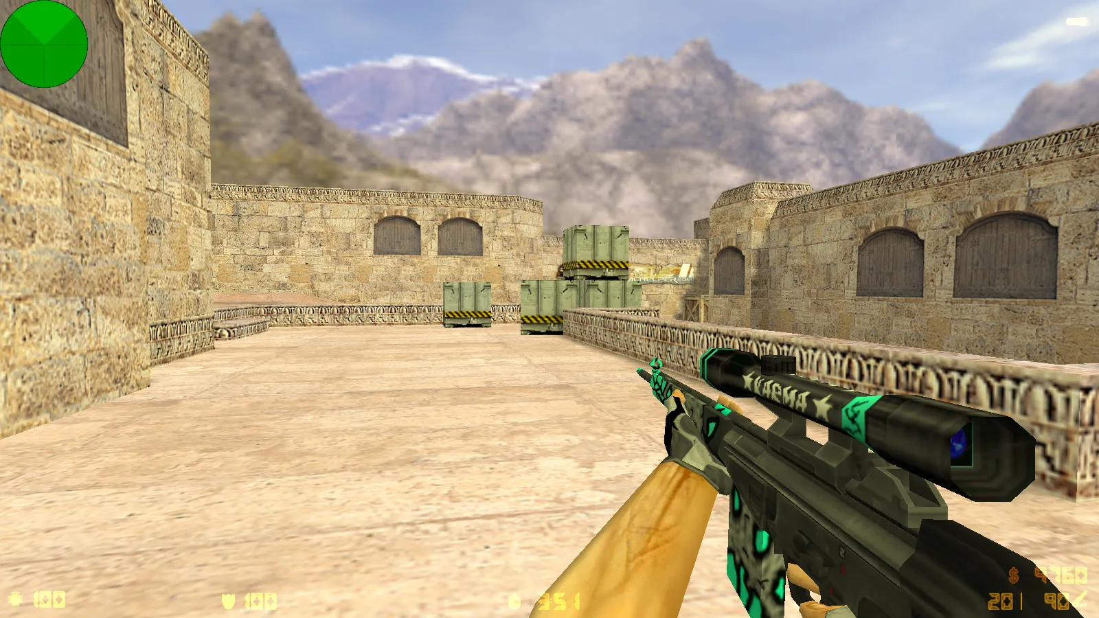 Скриншот  CS 1.6 от JERRY: блогерская сборка с CS2-скинами, звуками, музыкой меню и стабильным FPS