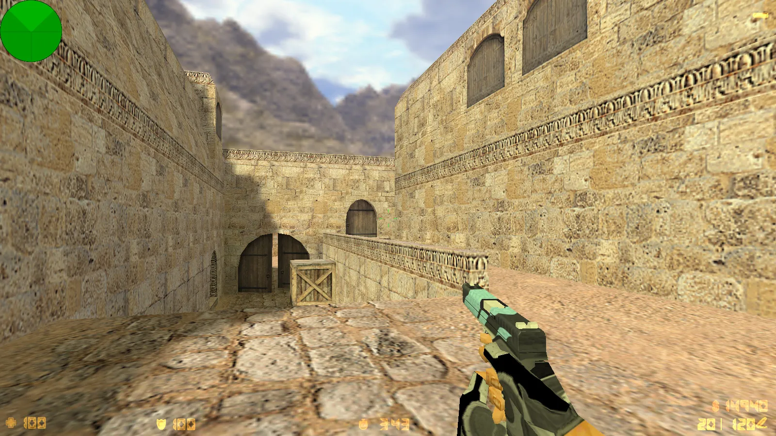 Скриншот  CS 1.6 от JERRY: блогерская сборка с CS2-скинами, звуками, музыкой меню и стабильным FPS