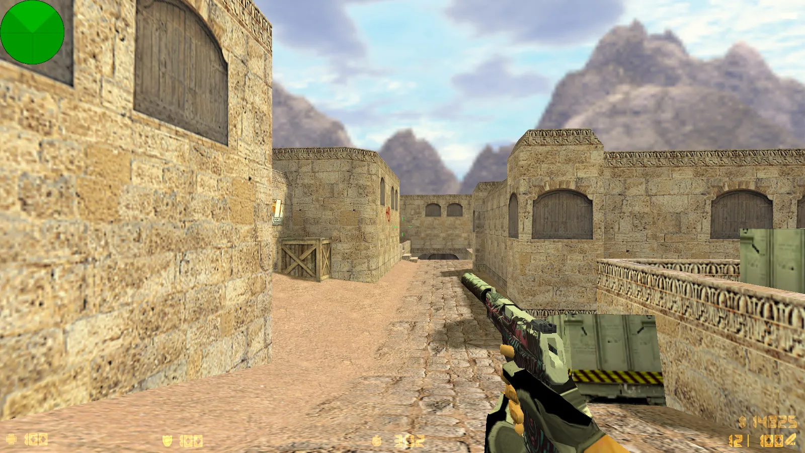 Скриншот  CS 1.6 от JERRY: блогерская сборка с CS2-скинами, звуками, музыкой меню и стабильным FPS