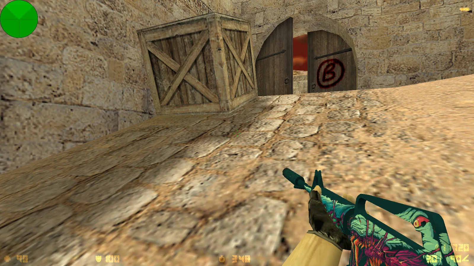 Скриншот CS 1.6 от Kartes10fps: сборка с 8 обновлениями, скины, бомба, красно-черное меню и оптимизированный конфиг