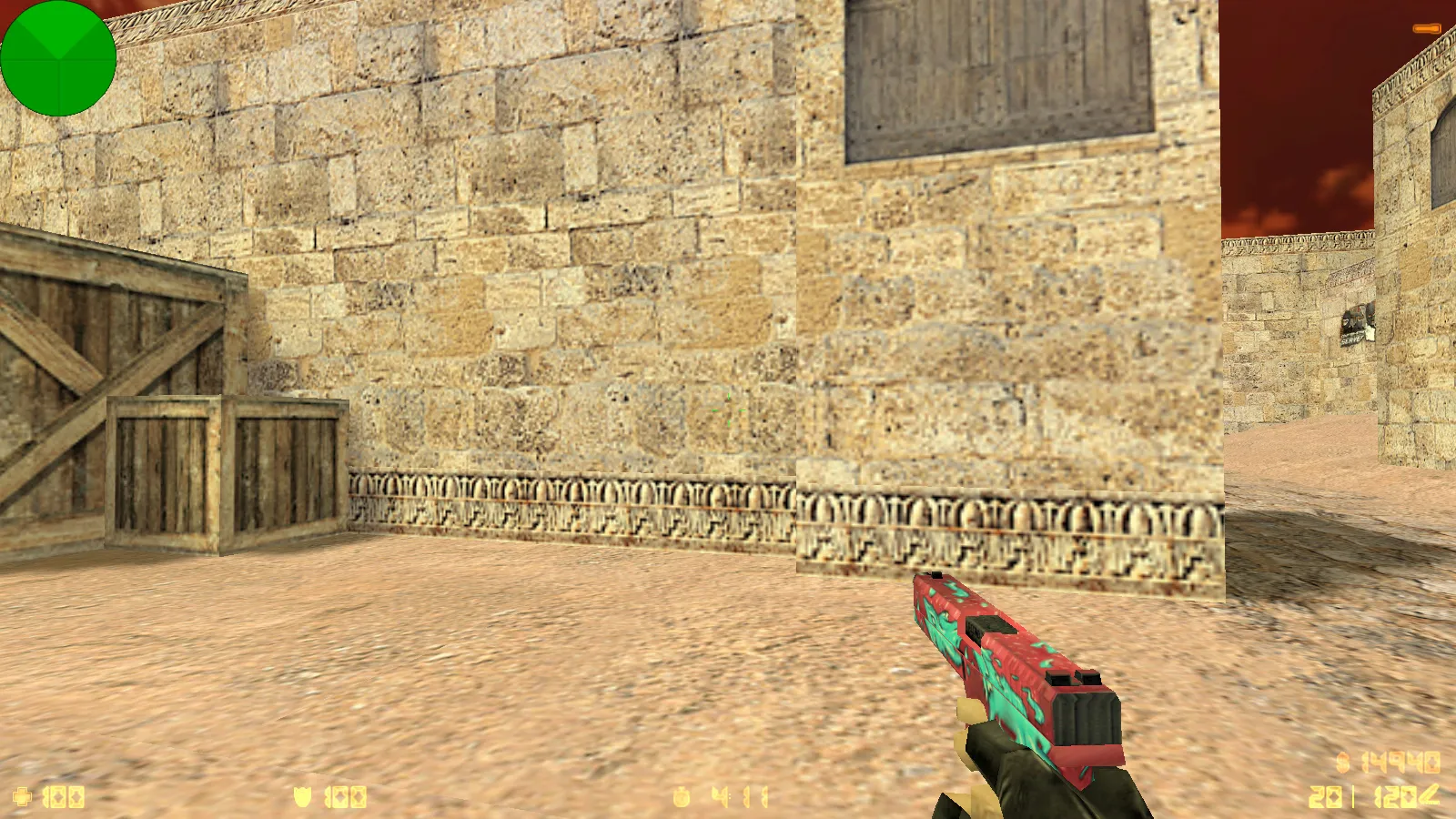 Скриншот  CS 1.6 от Kartes10fps: сборка с 8 обновлениями, скины, бомба, красно-черное меню и оптимизированный конфиг