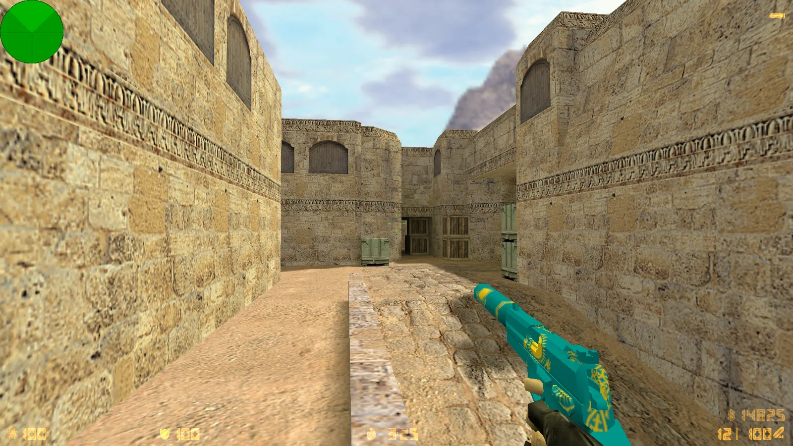 Скриншот  CS 1.6 Казахстан: тематические моды, 12 скинов с флагом, темное меню и оптимизированный конфиг