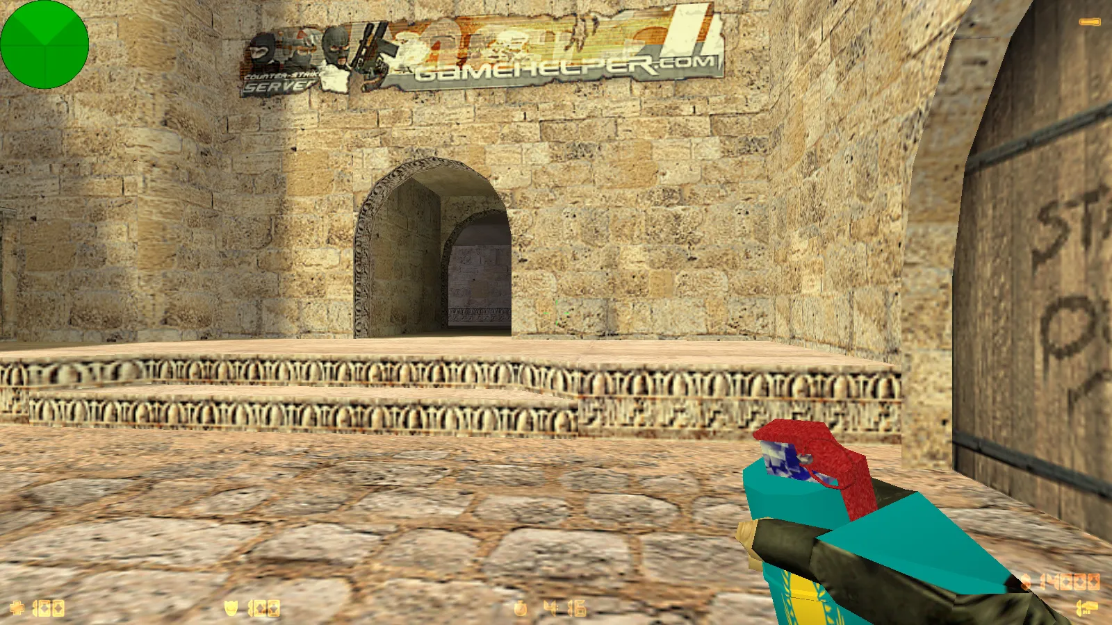 Скриншот  CS 1.6 Казахстан: тематические моды, 12 скинов с флагом, темное меню и оптимизированный конфиг