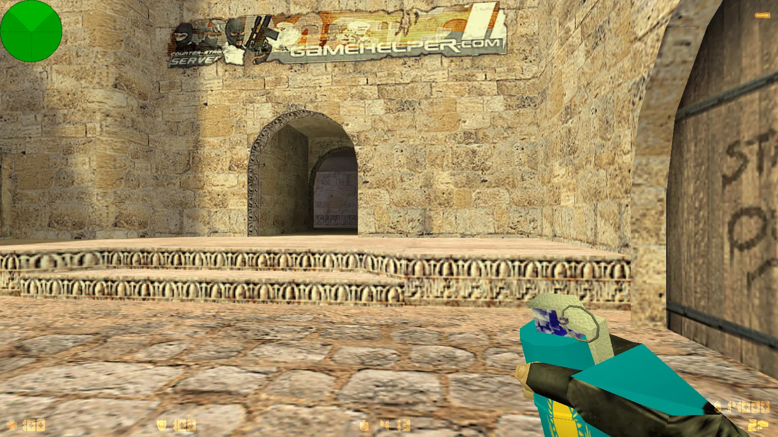 Скриншот  CS 1.6 Казахстан: тематические моды, 12 скинов с флагом, темное меню и оптимизированный конфиг