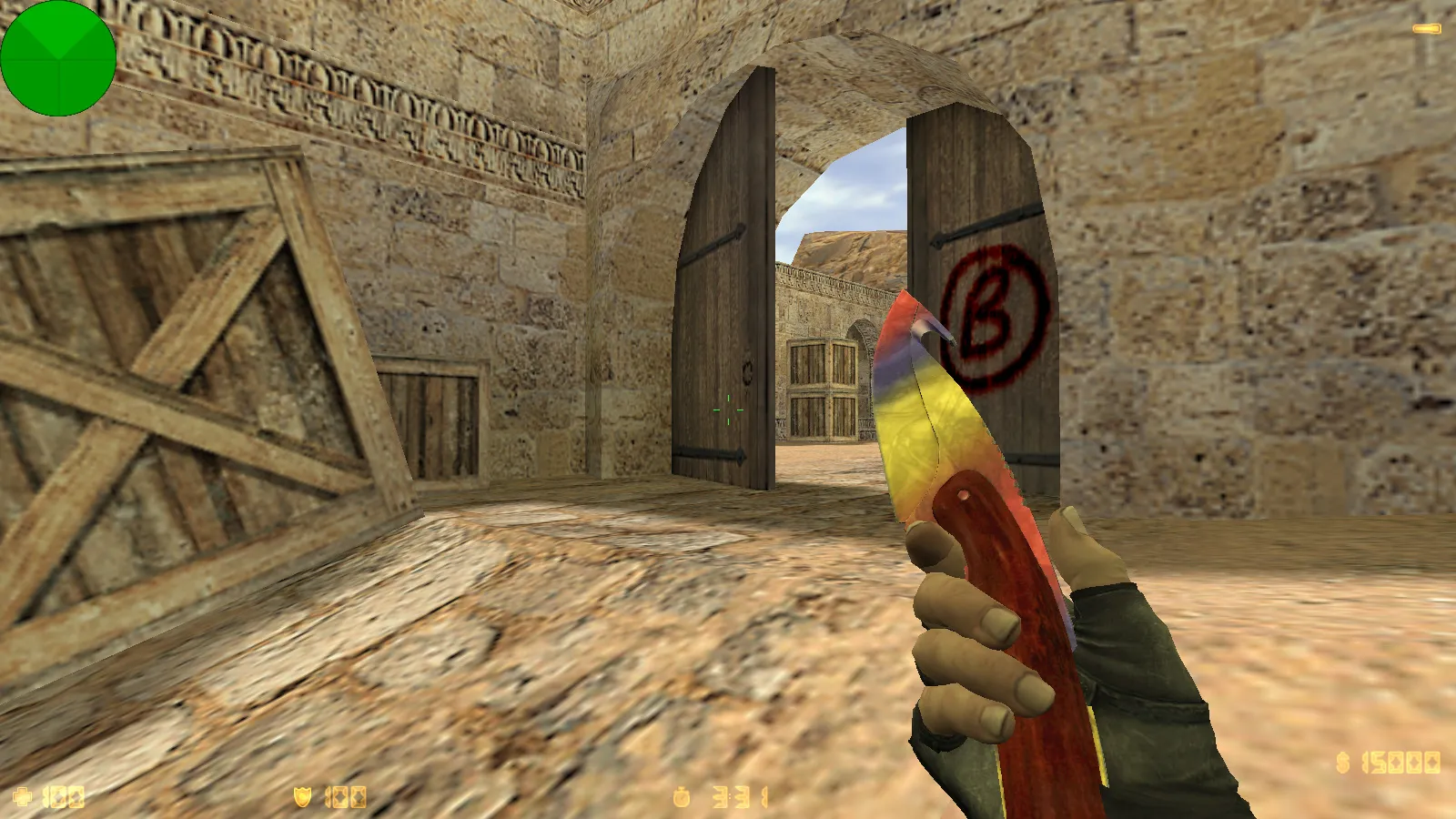 Скриншот CS 1.6 от Kerdik Show: блогерская сборка с 15 скинами, красно-синими моделями, темным меню и оптимизированным config.cfg