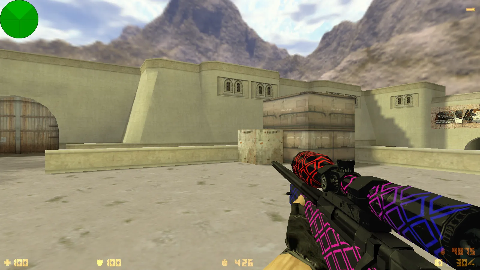 Скриншот CS 1.6 от Кокосика: блогерская сборка с 8 обновлениями, скинами, звуками, темным меню и оптимизированным конфигом